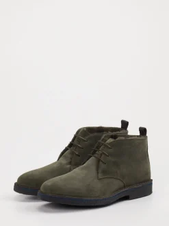 – Schnürboots aus Veloursleder oliv*Konstantin Starke Sale