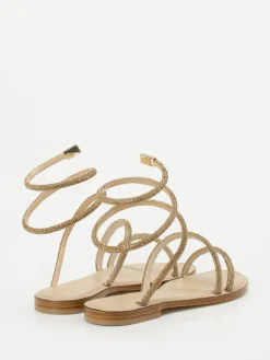 Damen Konstantin Starke – Schnürsandale aus Metallicleder