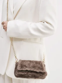 Damen Konstantin Starke – Schultertasche aus Fell in