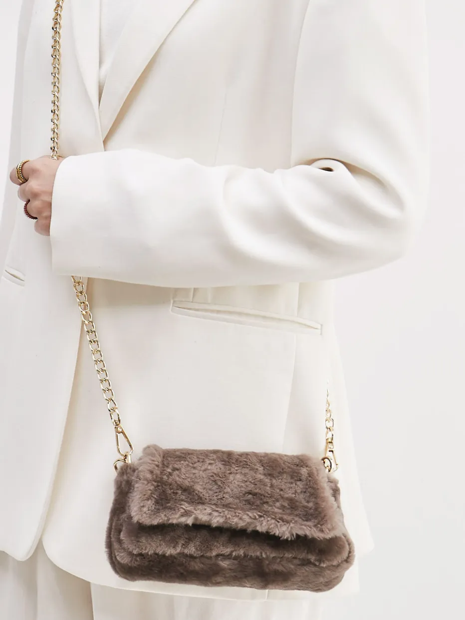 Damen Konstantin Starke – Schultertasche aus Fell in