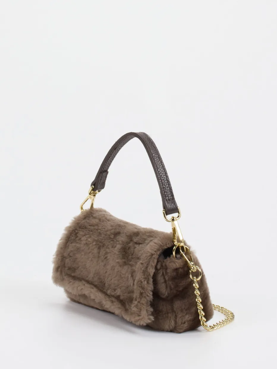 Damen Konstantin Starke – Schultertasche aus Fell in