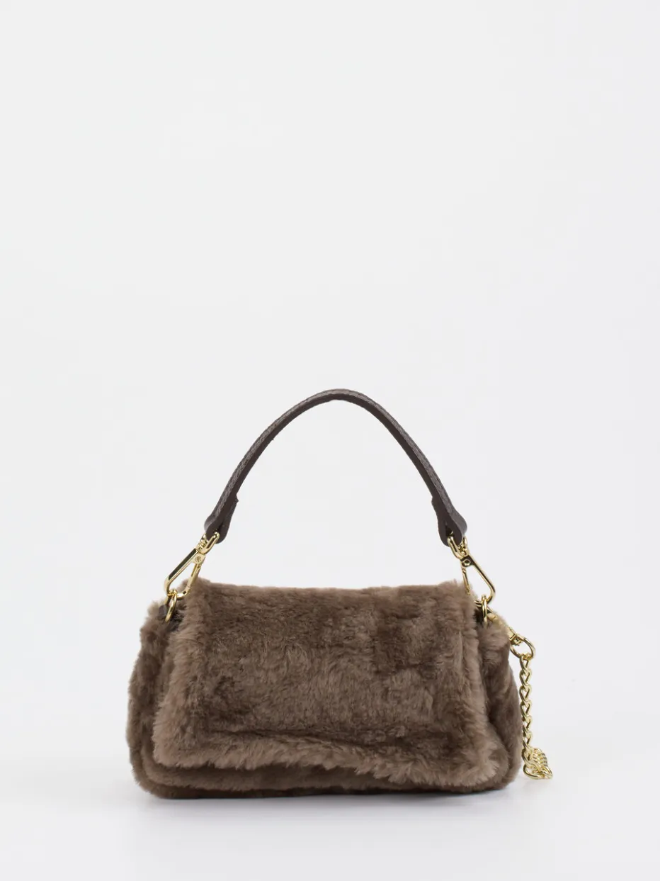 Damen Konstantin Starke – Schultertasche aus Fell in