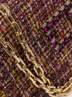 – Schultertasche aus Bouclé-Stoff bordeauxrot*Konstantin Starke Best