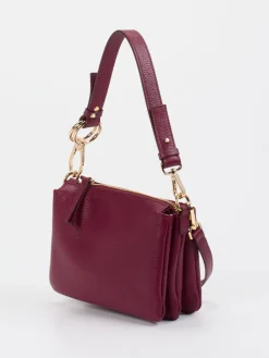 – Schultertasche aus Kalbleder Bordeaux*Konstantin Starke Clearance