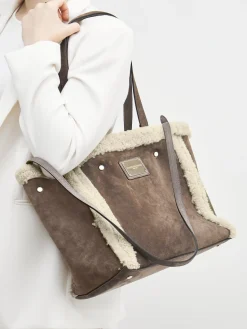 – Shopper aus Textil in Taupe*Konstantin Starke