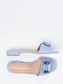 Damen Konstantin Starke – Slides aus Veloursleder Hell