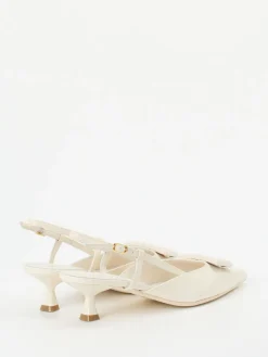 Damen Konstantin Starke – Slingback-Pumps aus Lackleder cremeweiß