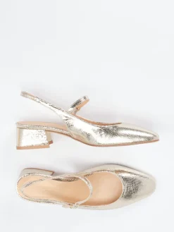 – Slingback-Pumps aus Metallicleder*Konstantin Starke Online