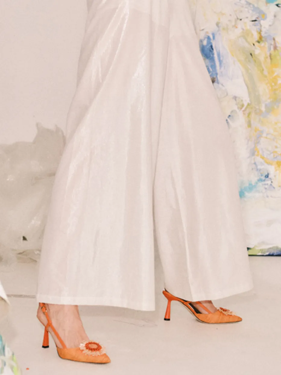 – Slingback-Pumps aus Textil Baststruktur*Konstantin Starke New