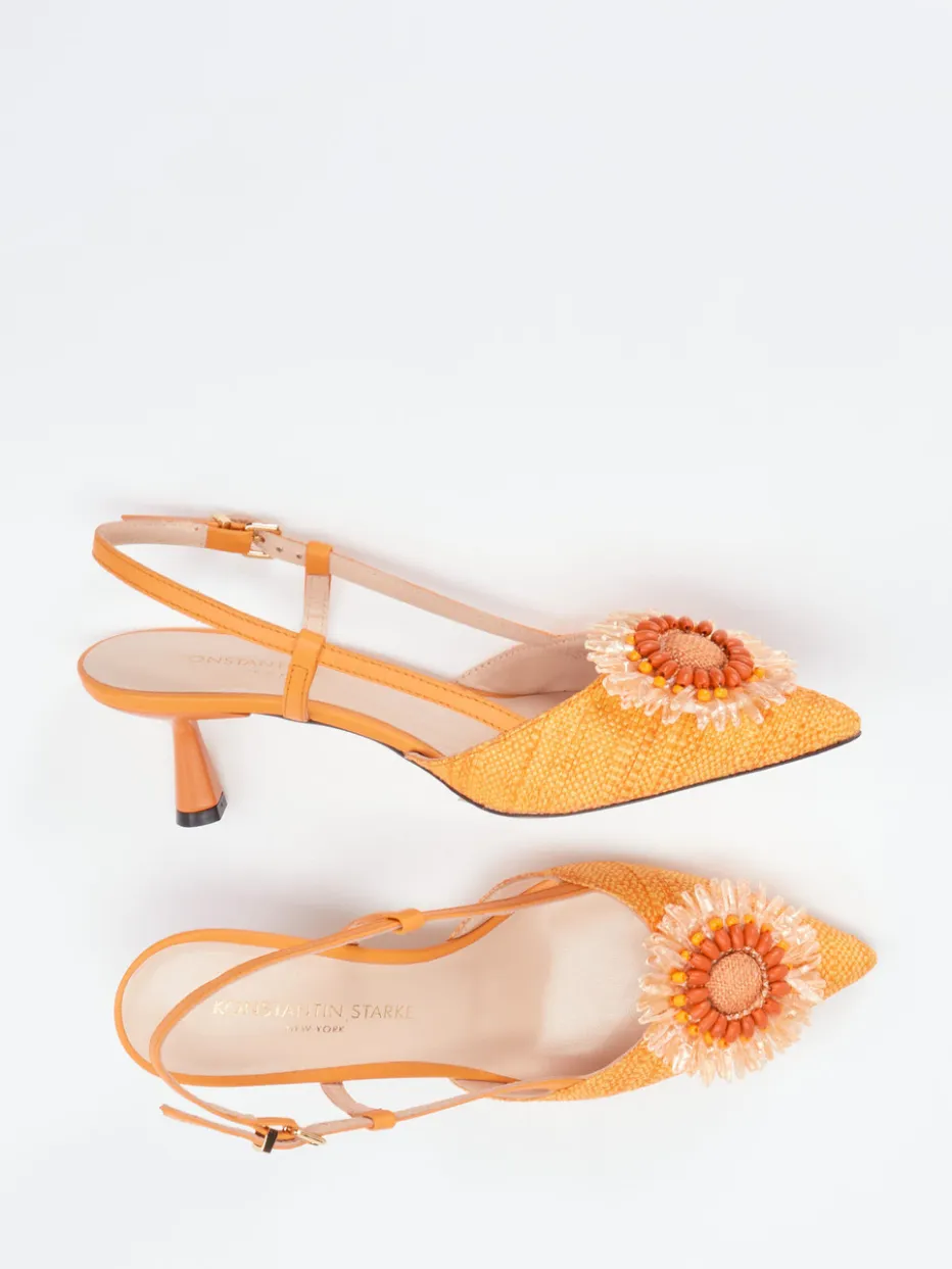 – Slingback-Pumps aus Textil Baststruktur*Konstantin Starke New