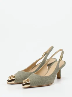 – Slingback-Pumps aus Textil Salbei*Konstantin Starke Clearance