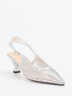 Damen Konstantin Starke – Slingback-Pumps aus Metallicleder