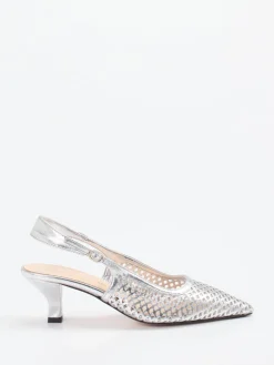 Damen Konstantin Starke – Slingback-Pumps aus Metallicleder