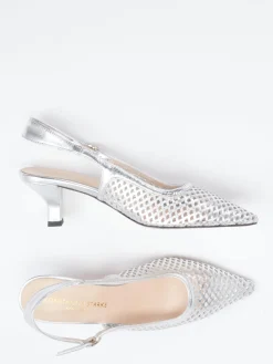 Damen Konstantin Starke – Slingback-Pumps aus Metallicleder