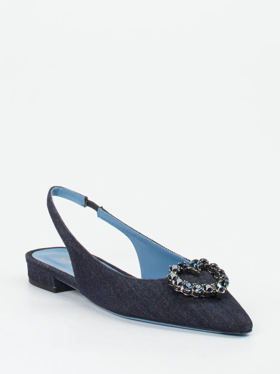 – Slingback-Ballerinas aus Textil Denim-Optik*Konstantin Starke New