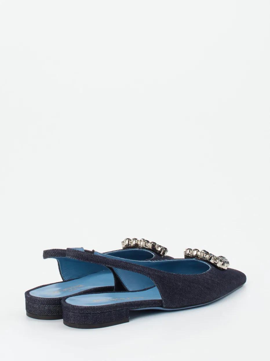 – Slingback-Ballerinas aus Textil Denim-Optik*Konstantin Starke New