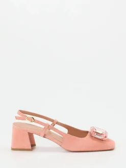 Damen Konstantin Starke – Slingback-Pumps aus Veloursleder rosé