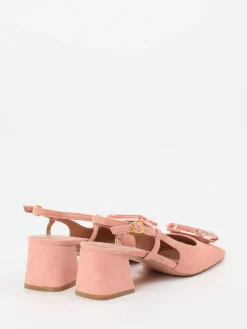 Damen Konstantin Starke – Slingback-Pumps aus Veloursleder rosé