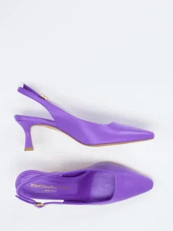 Damen Konstantin Starke – Slingback-Pumps aus Lammleder Violett
