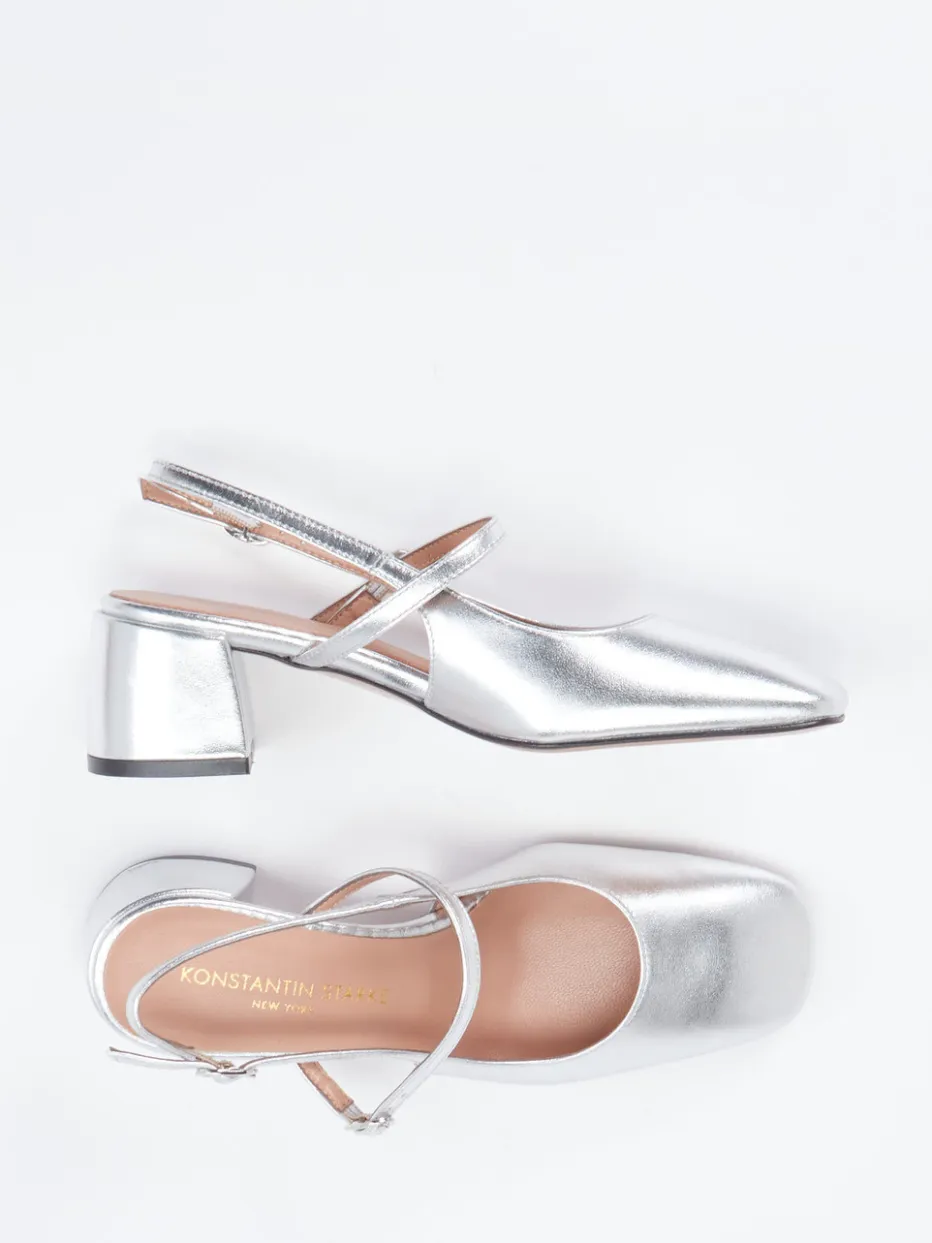 – Slingback-Pumps aus Metallicleder*Konstantin Starke Clearance