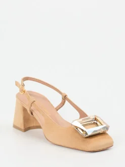 Damen Konstantin Starke – Slingback-Pumps aus Veloursleder Sand