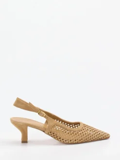 – Slingback-Pumps aus Veloursleder Sandbeige*Konstantin Starke