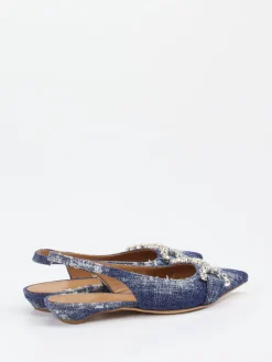 – Slingballerinas aus Denimtextil*Konstantin Starke Clearance