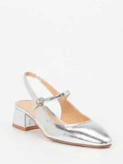 Damen Konstantin Starke – Slingback-Pumps aus Metallicleder