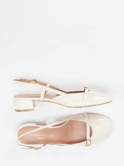 – Slingback-Pumps aus Lackleder cremeweiß*Konstantin Starke Clearance