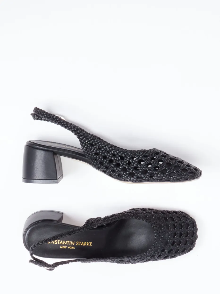 Damen Konstantin Starke – Slingback-Pumps aus Flechtleder