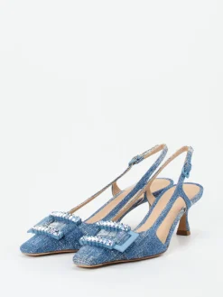 – Slingback-Pumps aus Textil in Denim-Optik*Konstantin Starke Best