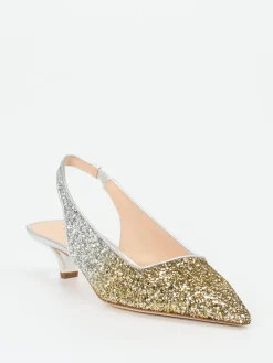 Damen Konstantin Starke – Slingback-Pumps aus Metallicleder Gold