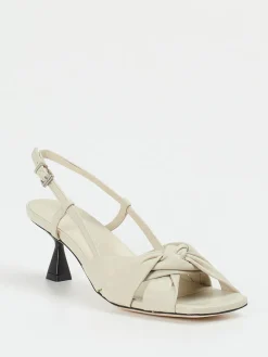 Damen Konstantin Starke – Slingback-Sandalette aus Lammleder Cremeweiß