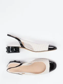 – Slingpumps aus Tweed und Lackleder*Konstantin Starke Sale