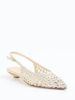 – Slingpumps aus Flechtleder Gold*Konstantin Starke Discount