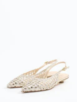 – Slingpumps aus Flechtleder Gold*Konstantin Starke Discount