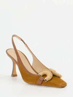 Damen Konstantin Starke – Slingpumps aus Veloursleder cognac