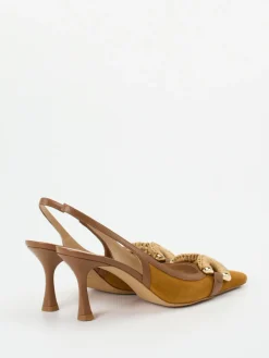 Damen Konstantin Starke – Slingpumps aus Veloursleder cognac