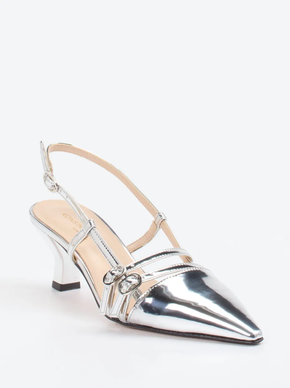 – Slingpumps aus Metallicleder*Konstantin Starke Discount