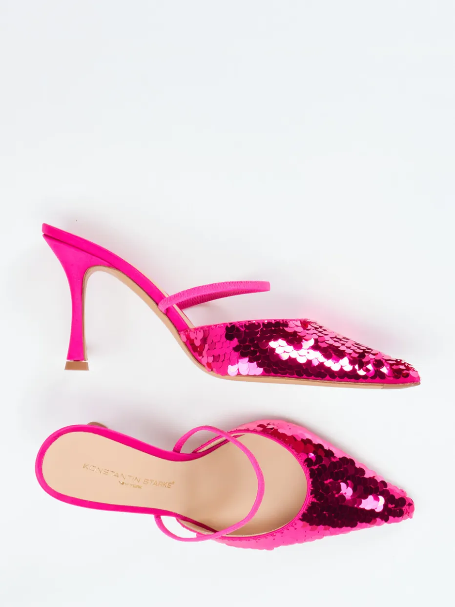 Damen Konstantin Starke – Slingpumps aus Metallic mit Pailletten