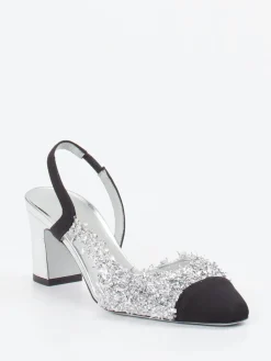 – Slingpumps aus Metallicleder Silber*Konstantin Starke Outlet