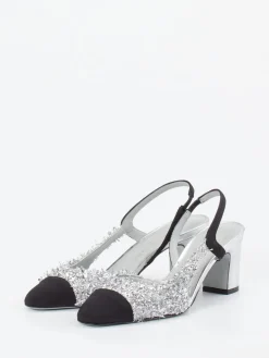 – Slingpumps aus Metallicleder Silber*Konstantin Starke Outlet