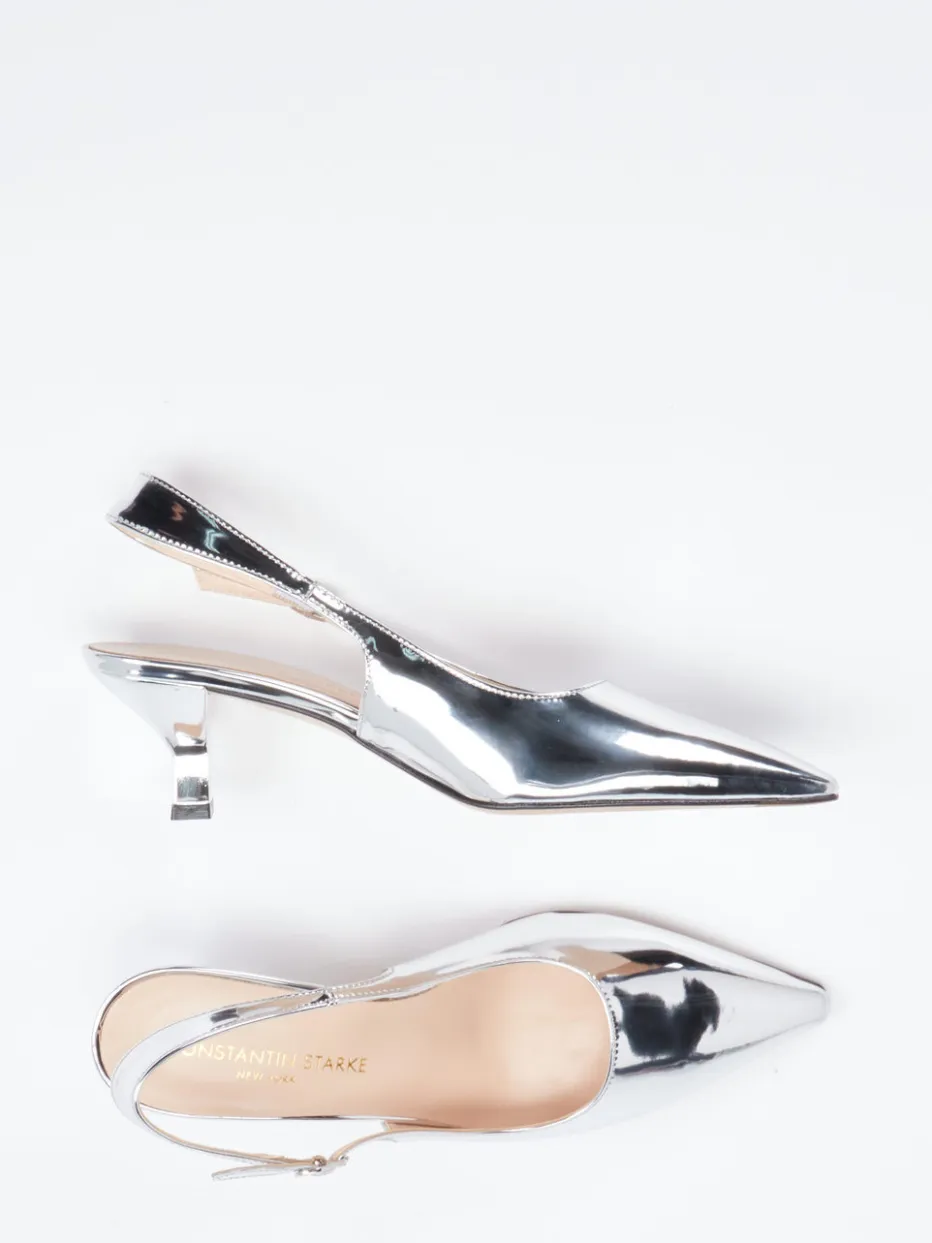 – Slingpumps aus Metallicleder*Konstantin Starke Outlet