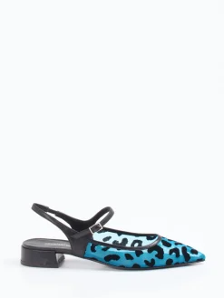 Damen Konstantin Starke – Slingpumps aus Netz in Türkisblau