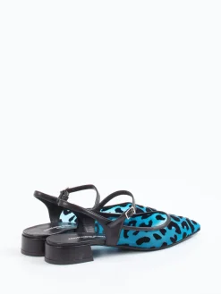 Damen Konstantin Starke – Slingpumps aus Netz in Türkisblau