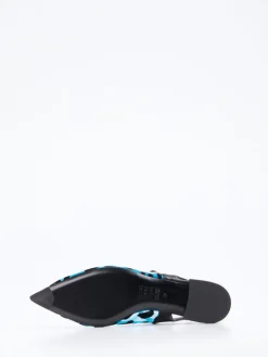 Damen Konstantin Starke – Slingpumps aus Netz in Türkisblau