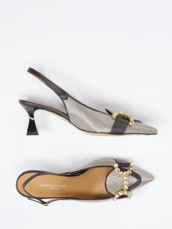 – Slingpumps aus Textil mit Schmuckdetail*Konstantin Starke