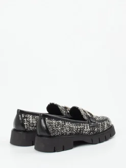 Damen Konstantin Starke – Slipper aus Bouclé und Glattleder