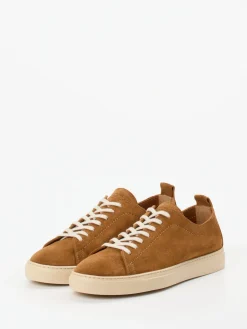 Herren Konstantin Starke – Sneaker aus Veloursleder cognac