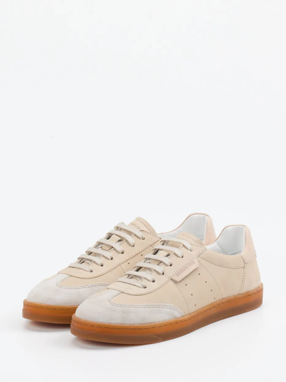 – Sneaker aus Velours- und Glattleder Beige*Konstantin Starke New